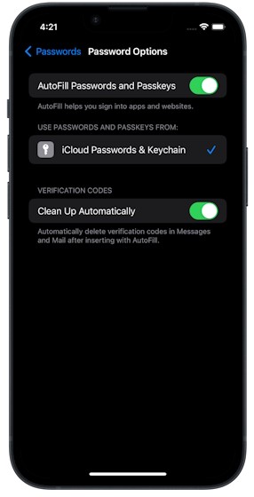 Tính năng Tự Động Xóa Mã 2FA trên iOS 17