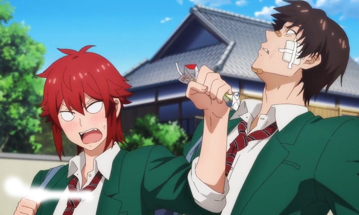 Tomo và Junichirou trong Tomo-chan is a Girl