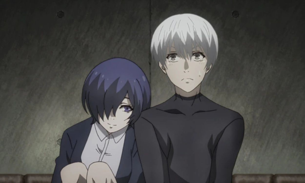 Touka và Kaneki trong Tokyo Ghoul
