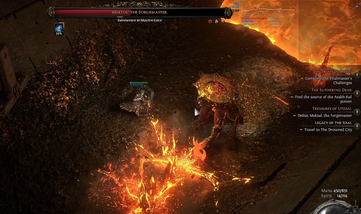 Trận đấu Boss Mektul, the Forgemaster trong Path of Exile 2