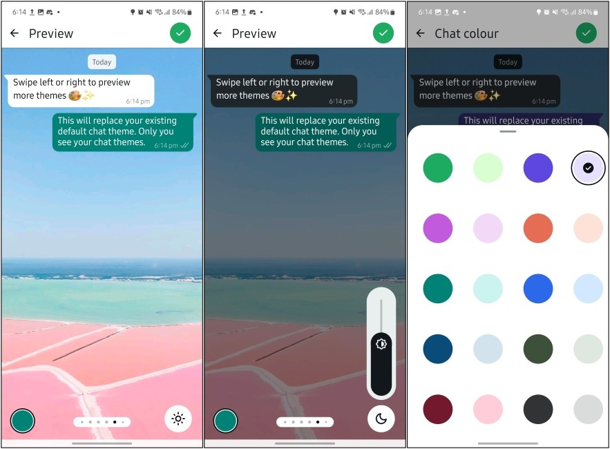 Trang tùy chỉnh chủ đề chat trên WhatsApp