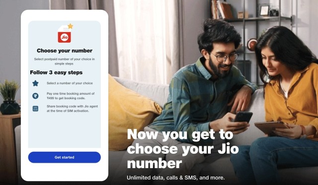Chọn Số Điện Thoại Trả Sau Jio Theo Ý Muốn Chỉ Với 499 INR