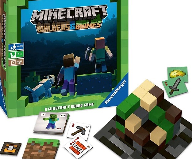 Trò Chơi Bàn Chiến Lược Minecraft: Builders &amp; Biomes: Khám phá thế giới Minecraft trên bàn cờ, khai thác tài nguyên và xây dựng công trình.