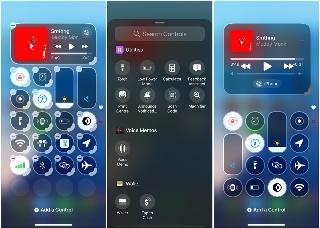 Trung tâm điều khiển tùy biến trên iOS 18