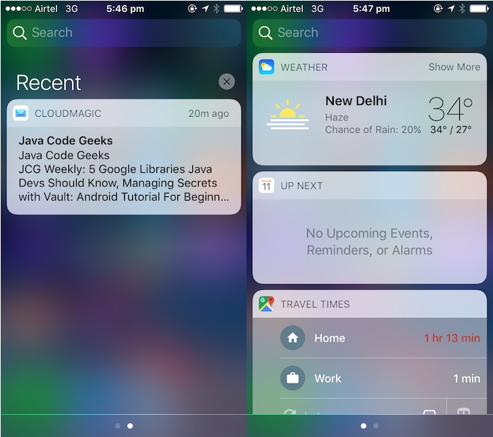 Trung tâm thông báo iOS 10