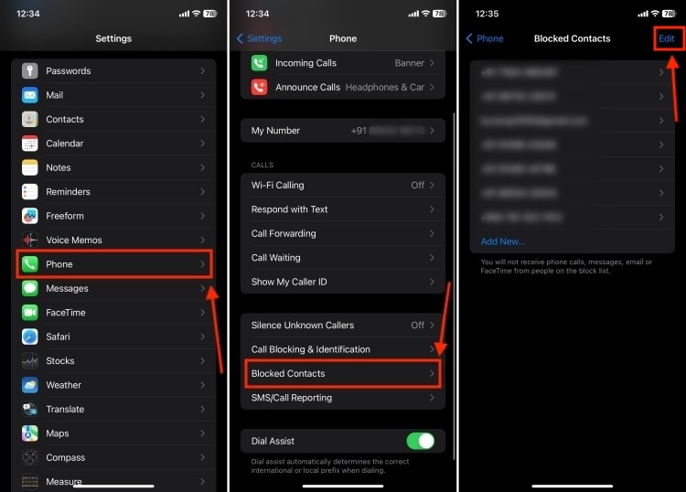 Truy cập liên hệ bị chặn trong cài đặt iPhone