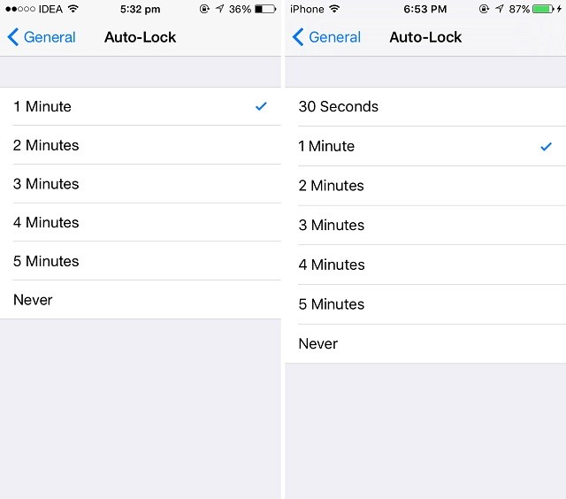 Tự Động Khóa iOS 8 và iOS 9