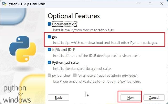 Tùy chỉnh cài đặt Python