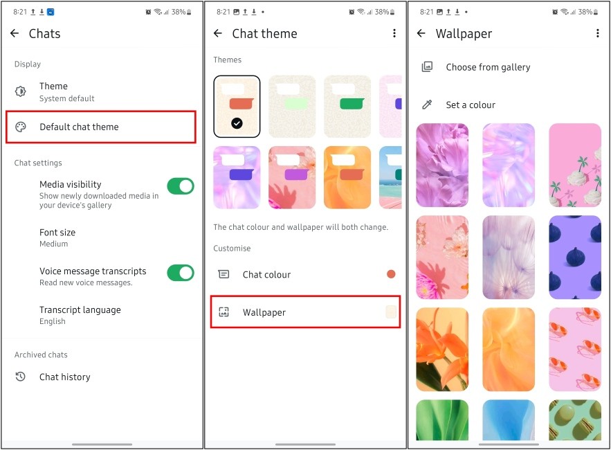 Tùy chỉnh Chủ đề Trò chuyện WhatsApp