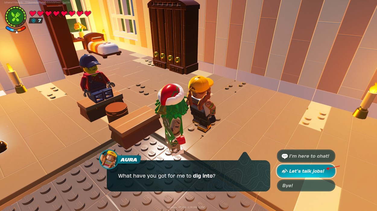 Tùy chọn Công việc của dân làng LEGO Fortnite