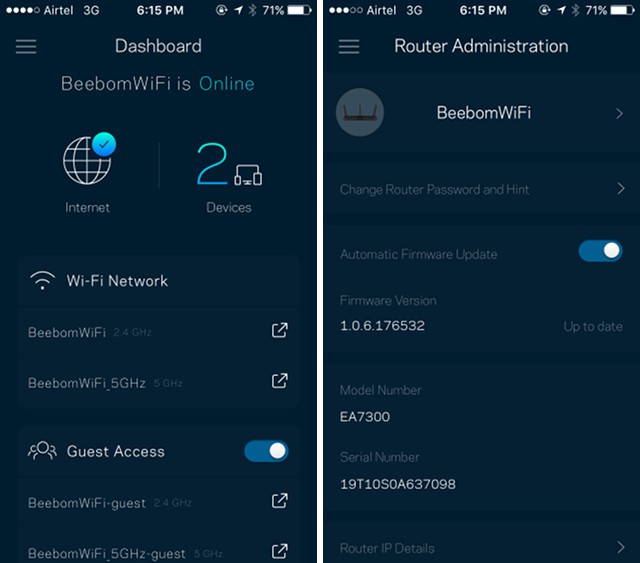 Ứng dụng Linksys Smart