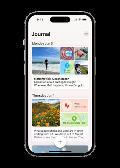 Ứng dụng Nhật Ký (Journal App) trên iOS 17