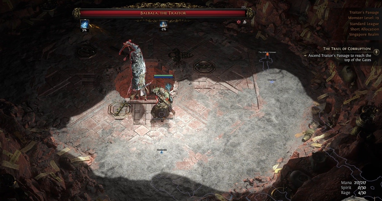 Vị trí Boss Balbala kẻ phản bội trong Path of Exile 2