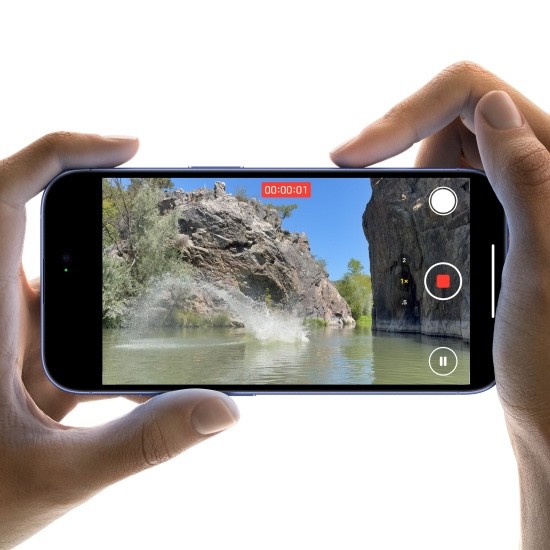 Vị trí nút điều khiển camera trên iPhone 16