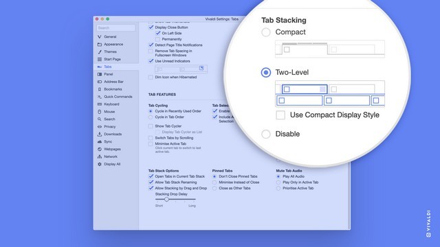 Vivaldi Cập Nhật Phiên Bản 3.6 với Tính Năng Tab Hai Cấp Độ