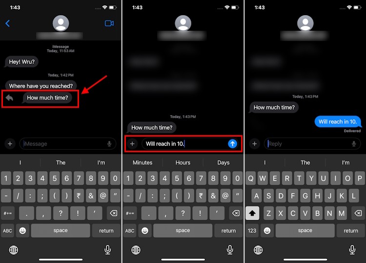 Cách Sử Dụng Vuốt Để Trả Lời Tin Nhắn iMessage Nhanh Chóng Trên iOS 17