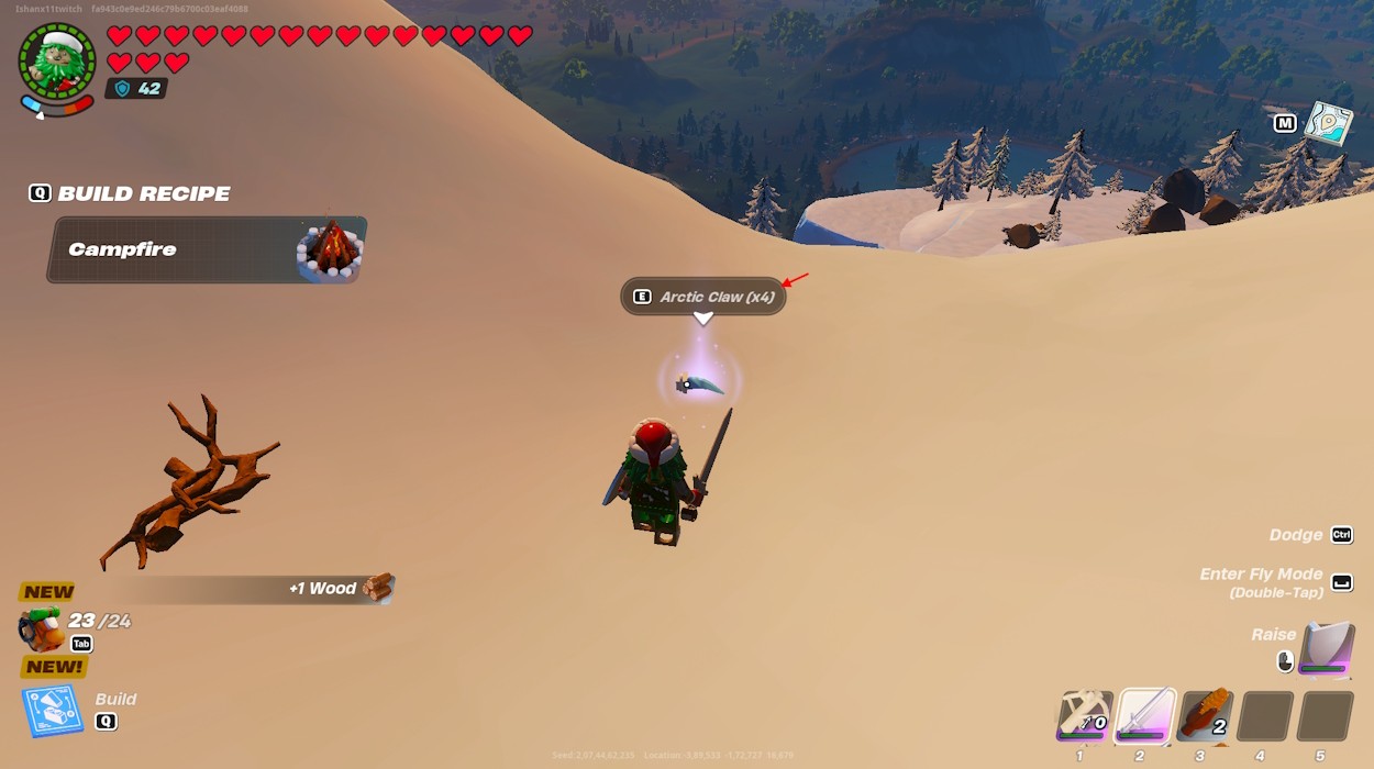 Vuốt Sói Băng trong LEGO Fortnite