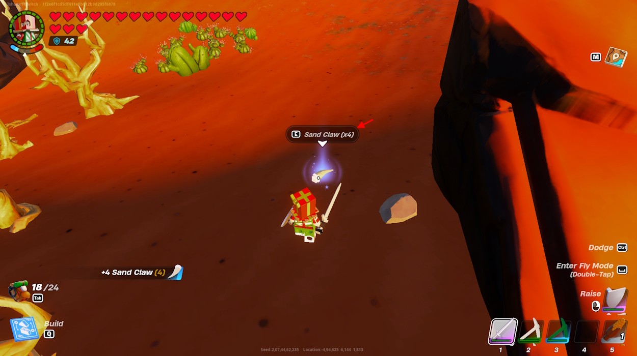 Vuốt Sói Cát trong LEGO Fortnite