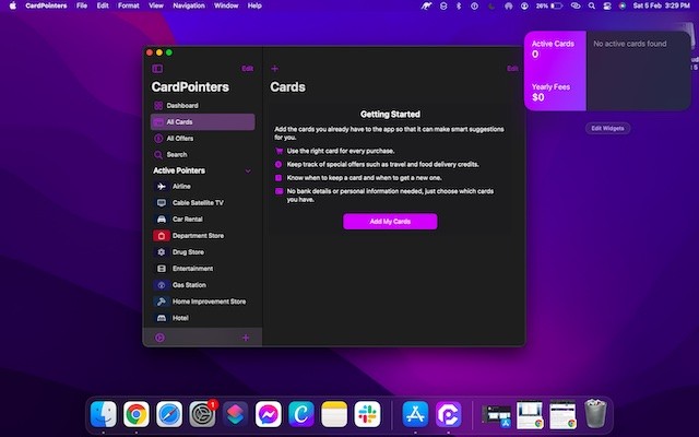 Widget CardPonters cho Mac