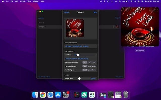 Widget Dash Dot Dash macOS