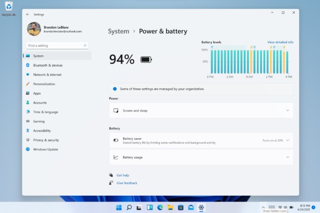 Windows 11 Settings page
