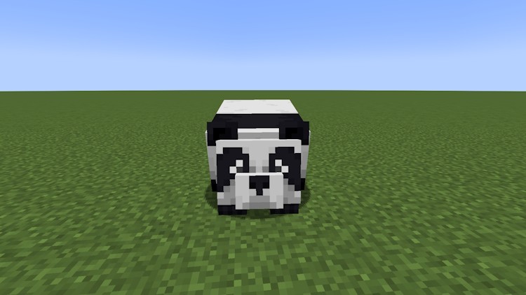 Worried panda variant in Minecraft