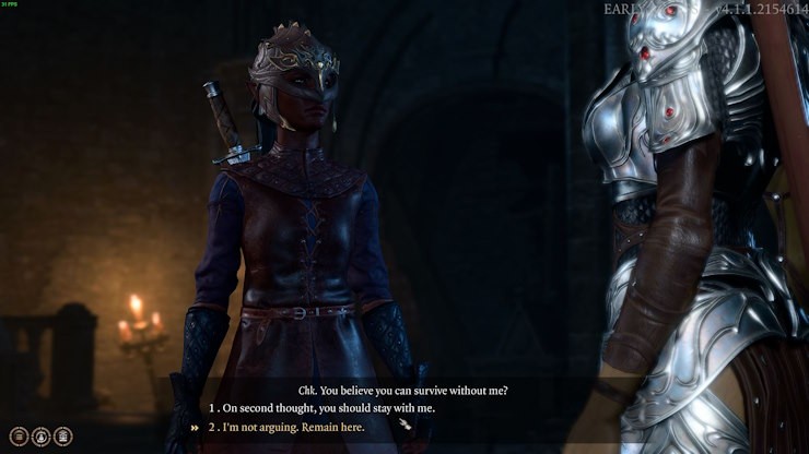 Xác nhận yêu cầu thành viên nhóm chờ tại trại trong Baldur's Gate 3