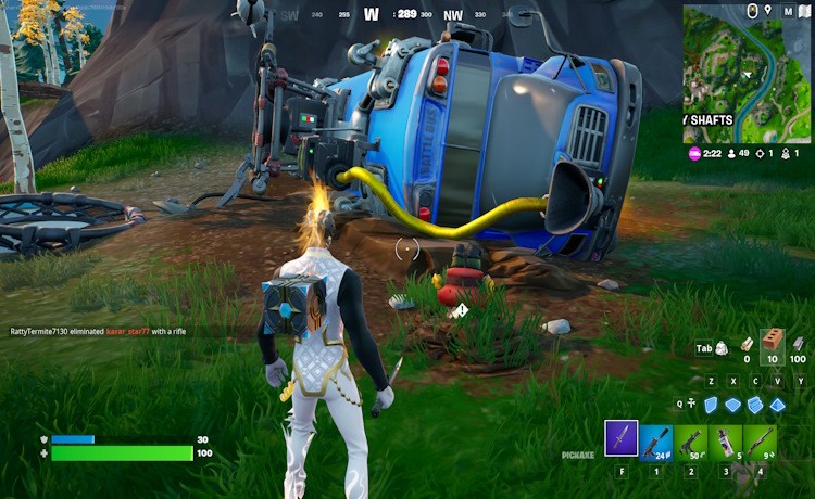 Xe bus hỏng trên đồi Shifty Shafts