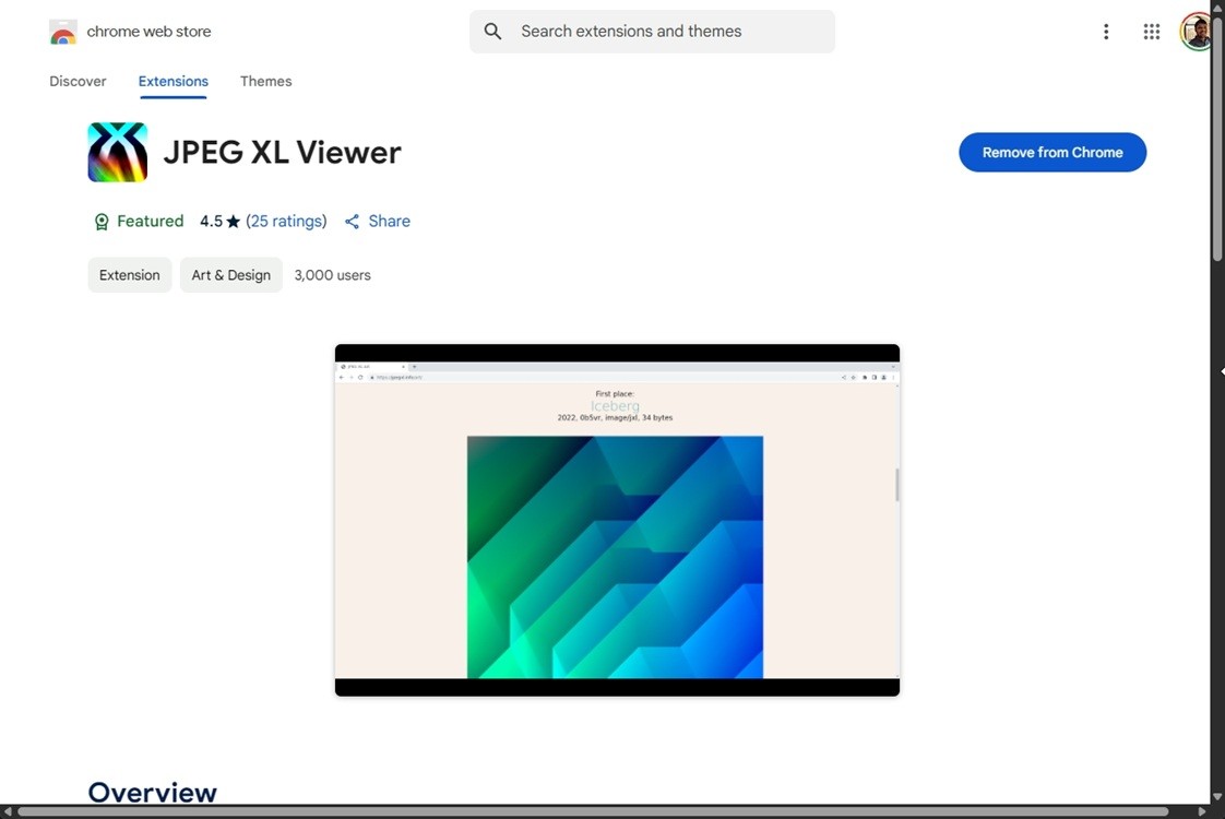 Xem ảnh JPEG XL trong Chrome bằng một tiện ích mở rộng