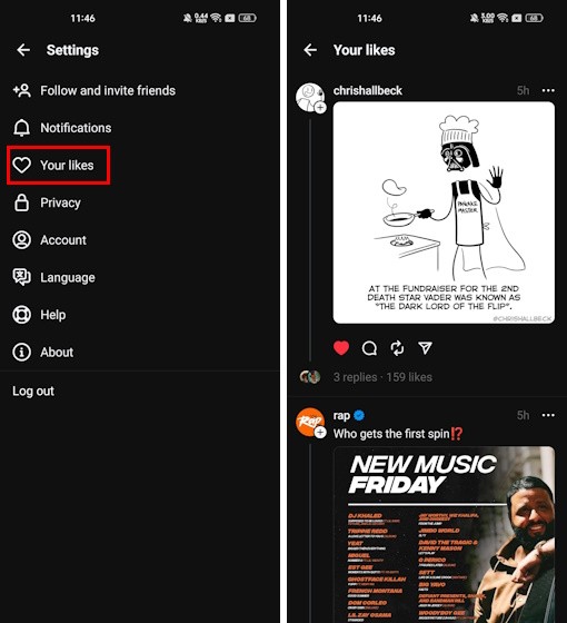 Xem các bài đăng đã thích trên Threads