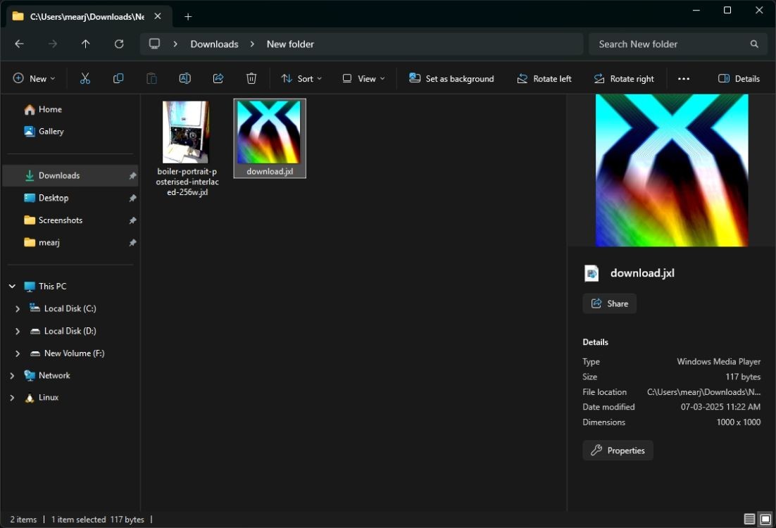 Xem trước ảnh JXL trong Windows 11 File Explorer