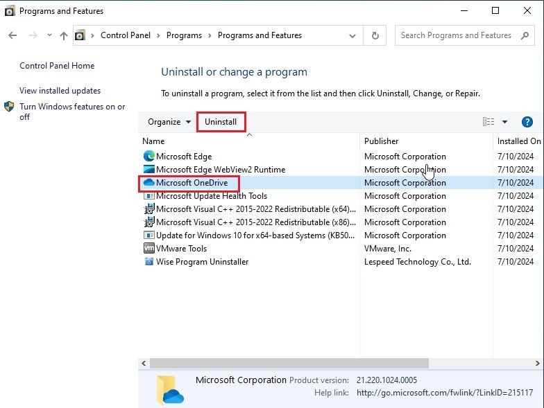 Xóa chương trình từ Control Panel trên Windows 10
