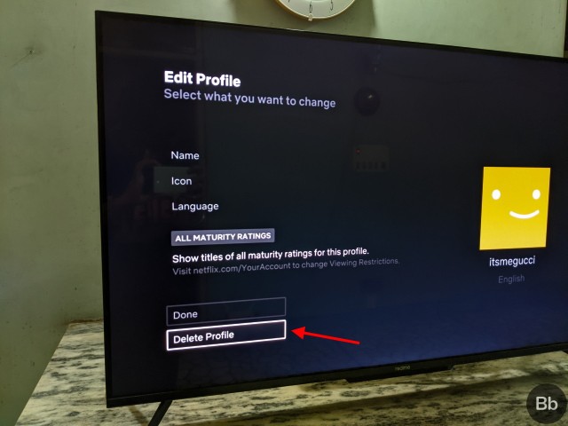 Xóa hồ sơ trên Smart TV