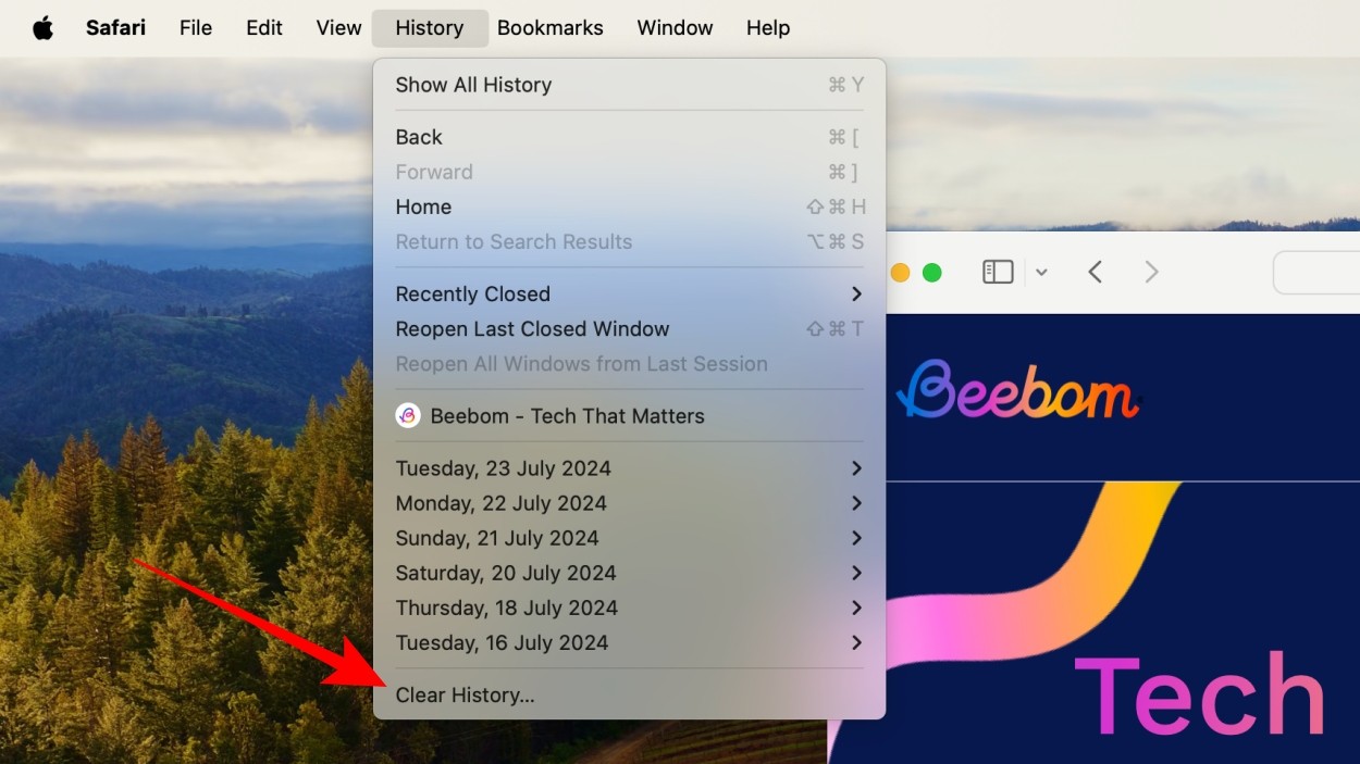 Xóa lịch sử Safari trên Macbook