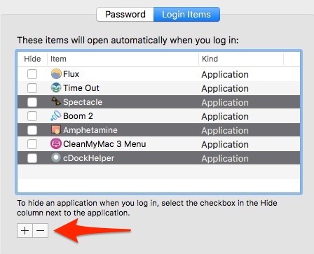 Xóa ứng dụng khỏi danh sách khởi động cùng Mac
