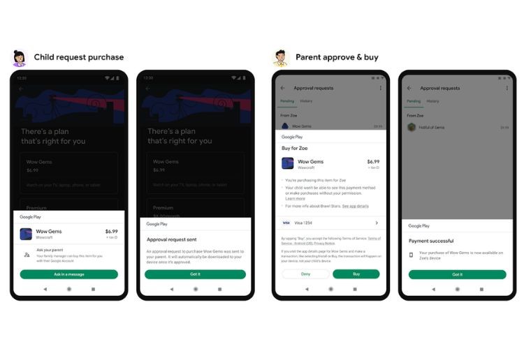 Google Play Giới Thiệu Tính Năng Yêu Cầu Thanh Toán