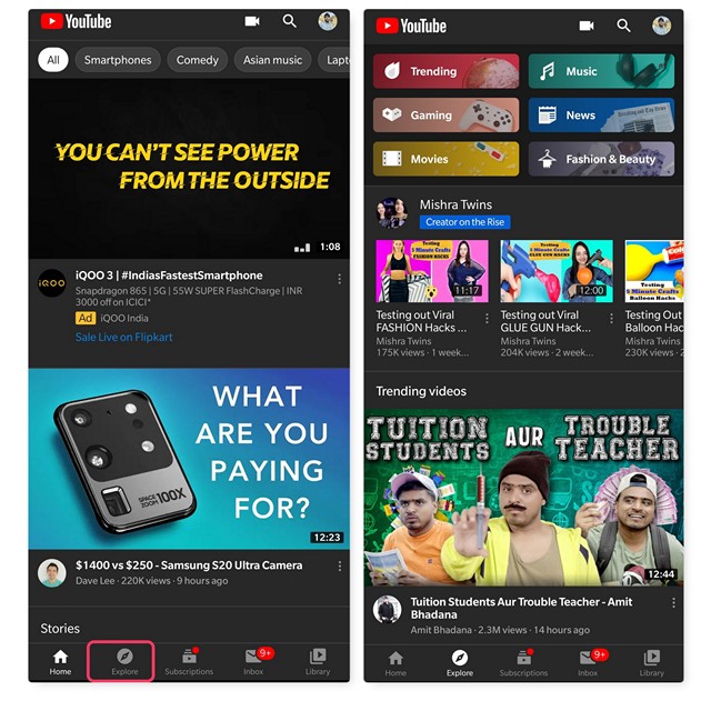 YouTube Ra Mắt Tab Khám Phá (Explore) Trên Android & iOS: Khám Phá Nội Dung Mới Dễ Dàng!