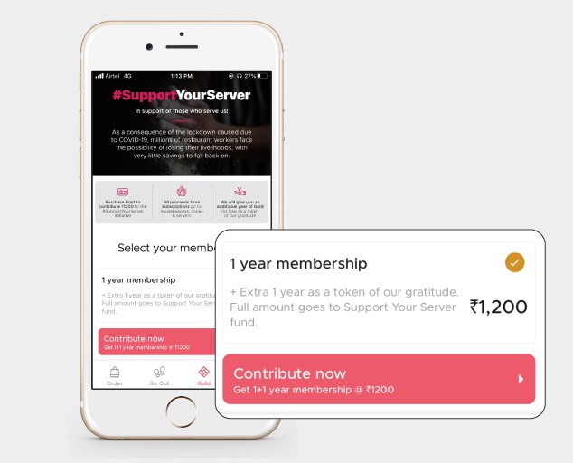 Zomato Gold Support Fund: Hỗ trợ nhân viên nhà hàng mùa dịch COVID-19