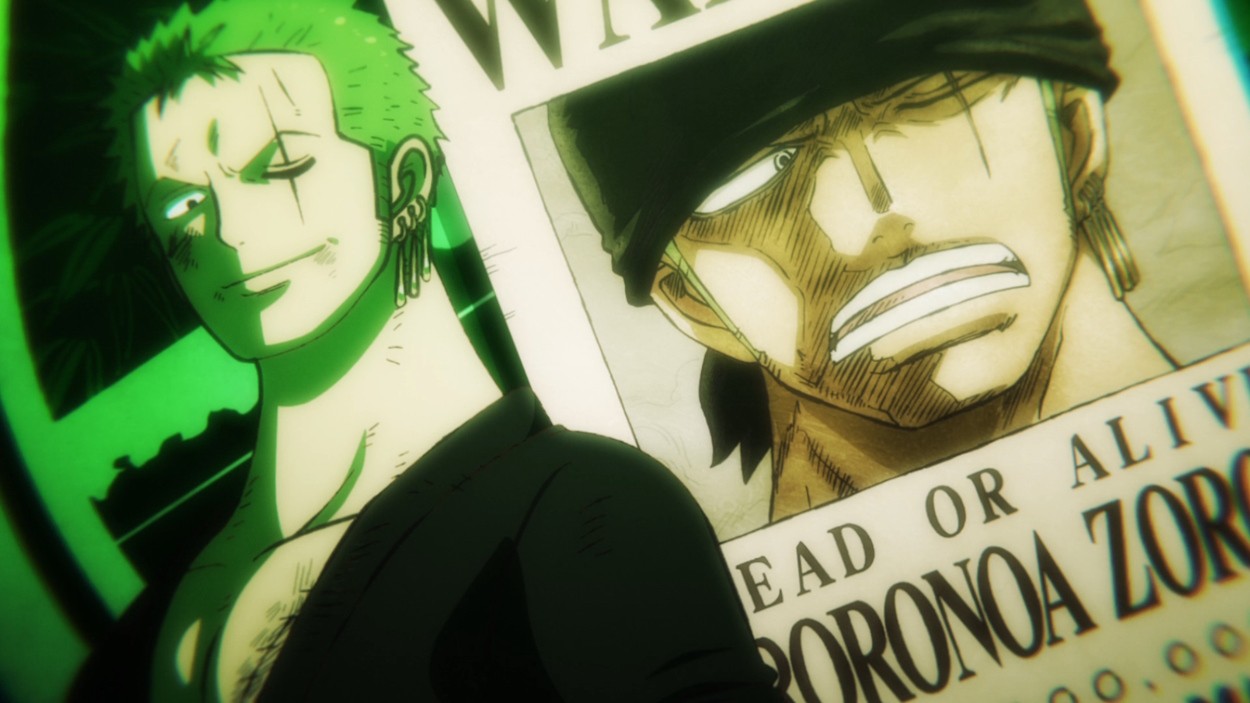 Zoro và tấm truy nã của anh ấy trong anime One Piece